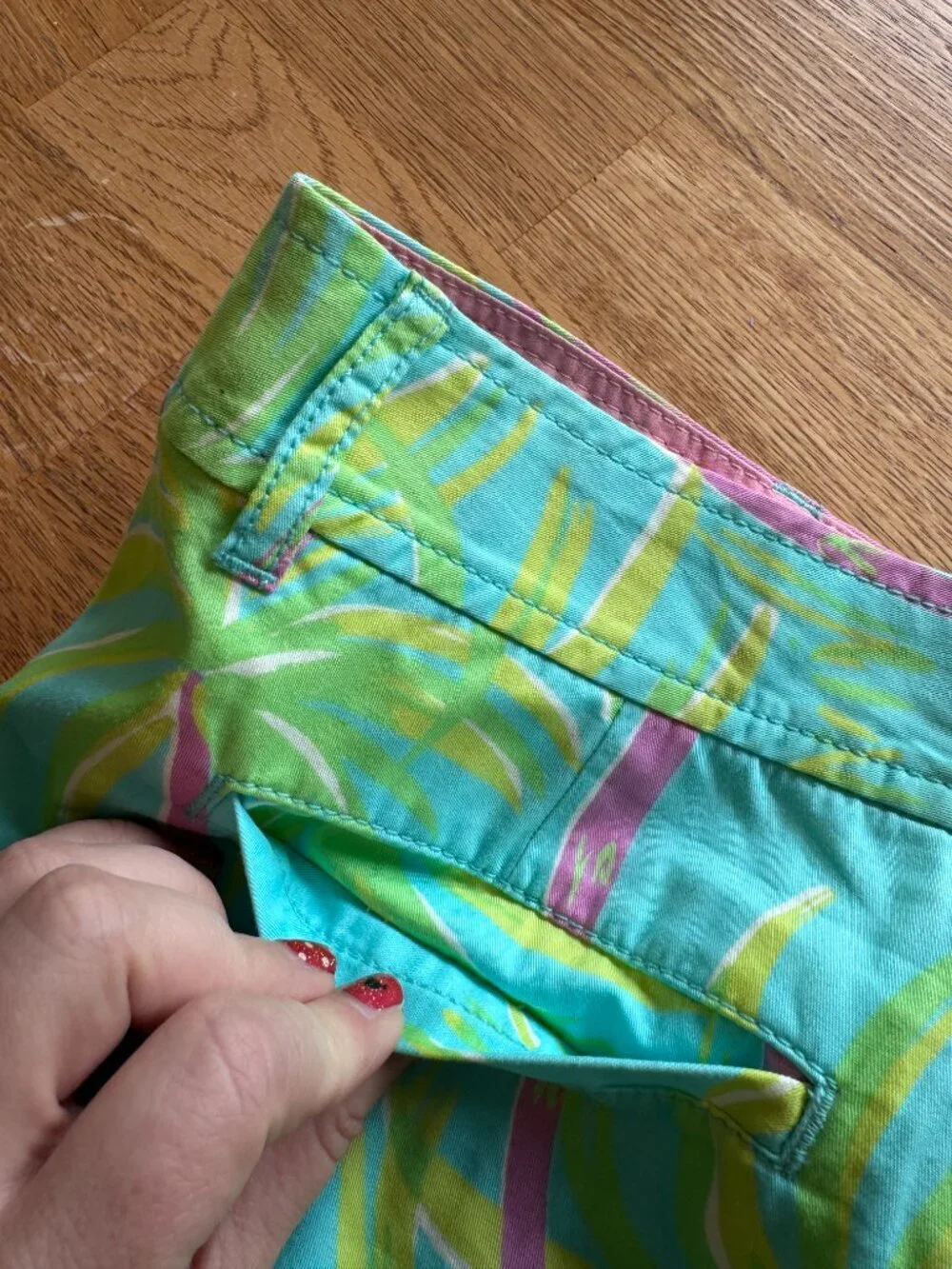Lilly Pulitzer Walsh Shorts Palm Tree Pattern Size 2
